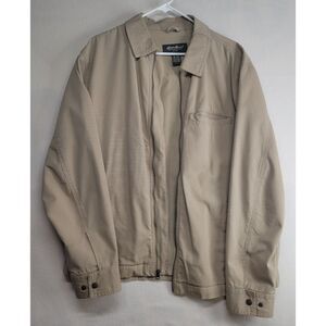 Eddie Bauer Authentic Outdoor Outfitter Men's XL Khaki Tan Zip Jacket